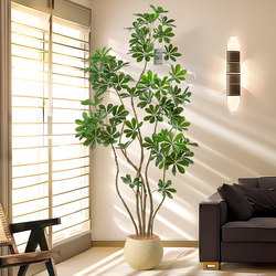 Light Luxury Green Plant Simulated Duck Foot Wood Floor-Standing Large Fake Tree Indoor Living Room High-End Bionic Plant Decorative Ornaments