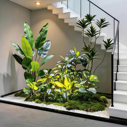 Artificial Green Plants for Decorating under Stairs, Indoor Tropical Plants, Fake Trees for Entryway Decoration, High-End Decorative Fake Green Plants