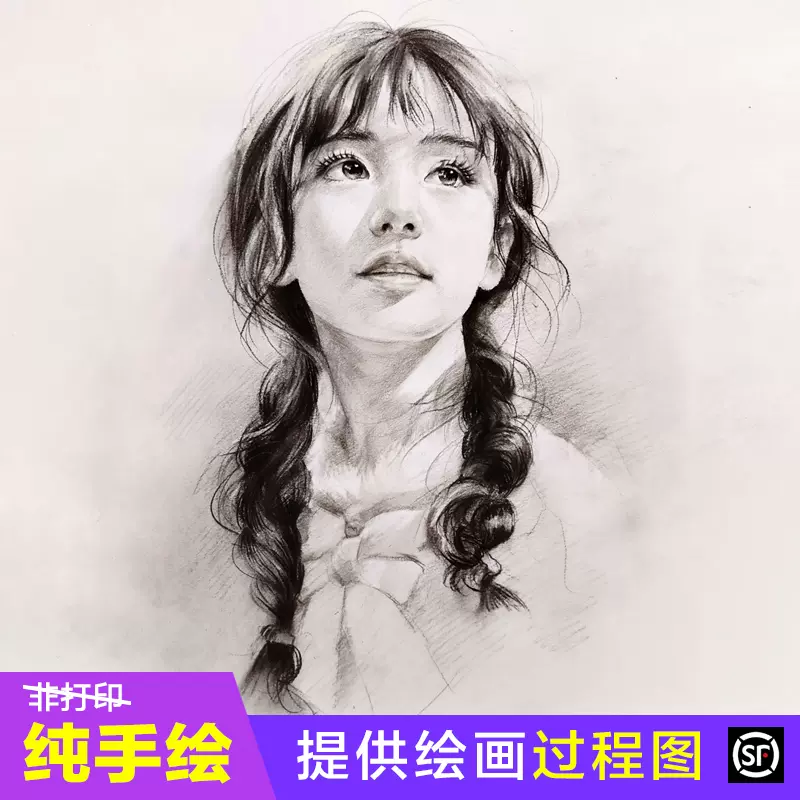 素描画像头像定制手绘彩铅人像代画人物画肖像画铅笔画照片写生-Taobao