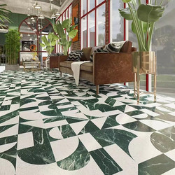 Villa Geometric Art Tiles 600X1200 Hotel B&B Restaurant Tiles Courtyard Terrace Yard Non-Slip Floor Tiles