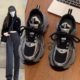 
Korean genuine leather and velvet dad shoes for women 2025 autumn and winter high-end thick-soled, breathable and versatile sports and casual shoes
