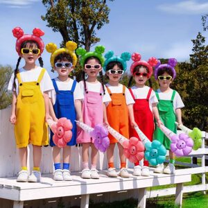 
Little Splash Dance Overalls Kindergarten Graduation Photo Performance Costume Jumping Candy Cute Childhood Windmill Candy