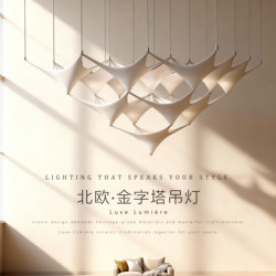 Pyramid Chandelier Modern Minimalist Villa High-Ceiling Living Room Bedroom Designer Dining Room Combination Ambiance Decorative Light