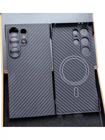 Galaxy S24, Galaxy S24 Plus, Galaxy S24 Ultra Phone Cases Covers  Rimless Borderless Frame Lightweight Magnetic Hollow Heatsink Heat Dissipation Carbon Fiber