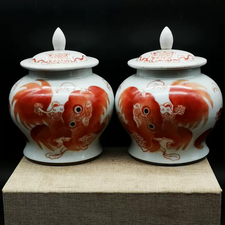 太平天国 青花磁器 文官武将聖母図茶葉罐 茶壺蓋欠無傷 古玩 骨董品