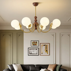 French-Style Retro Living Room Chandelier 2025 New Model Magic Bean American High-End Atmospheric Vintage Lighting Fixtures