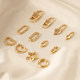 14K -plating real gold and color -shaped shaped spring buckle connection buckle DIY ending buckle handmade chain accessories