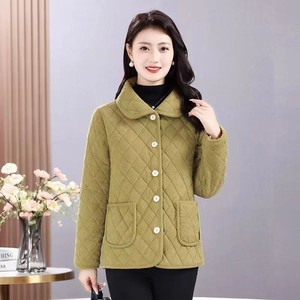 New autumn and winter middle-aged and elderly cotton jacket plus velvet thickened casual cotton jacket mother warm new Chinese short cotton jacket
