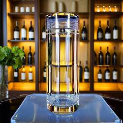 Double-Layer Transparent Glass Cup for Men and Women, Anti-Scalding Tea Cup, High Temperature Resistant, Explosion-Proof, Insulated Cup, Car-Mounted Tea Cup