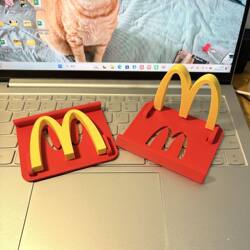 Mcdonald's Desktop Phone Stand Ornament Creative Office Shelf Student Hanging Stand for Watching Shows Storage Rack Gadget