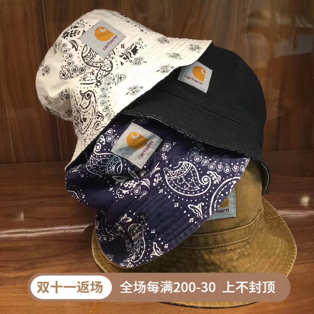 CARHARTT WIP 双面戴渔夫帽卡哈特腰果花帽子BANDANA BUCKET HAT-Taobao