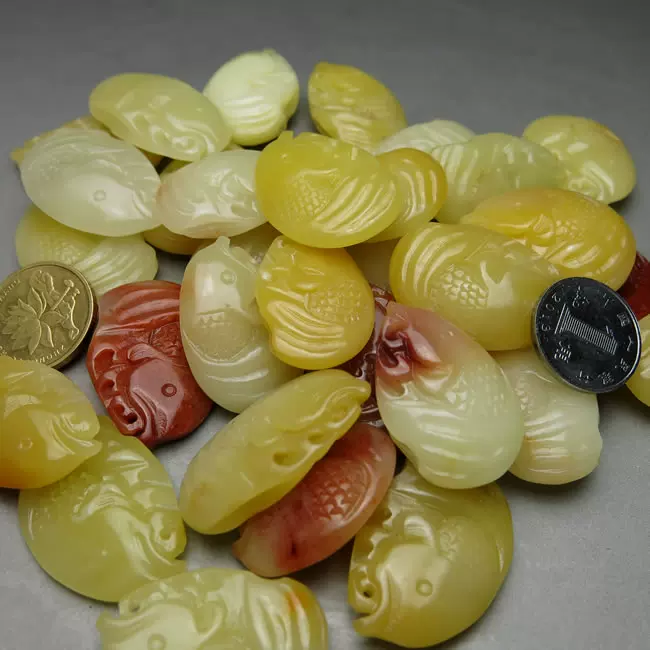 中国　篆刻　玉石田黄石彫刻　山水人物文刻　印材　置物　V　7836 中国 篆刻 玉石田黄石彫刻 山水人物文刻 印材 置物 V 7836