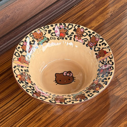 High-Quality Kt Cat 2025 New Model Large Household Soup Bowl Ceramic Instant Noodle Bowl Personal Use Snail Noodle Bowl