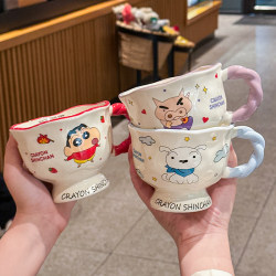 Crayon Shin-Chan Ceramic Mug with Good Looks, Office Coffee Cup, Couple Drinking Cup, Birthday Gift, Souvenir