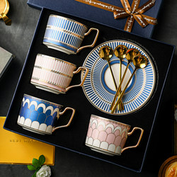 Especially Beautiful Ceramic Coffee Cup Set, High-End Exquisite Tea Set, Luxurious and Elegant, High-Value Gift Box Set