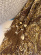 Retro atmosphere full! Brown Paisley skirt for women A-line mid-length umbrella skirt niche printed skirt