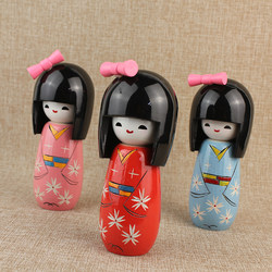 Japanese-Style Wooden Puppet Dolls, Japanese Home Decoration Set, Pen Holder, Restaurant Sushi Shop Display Decoration