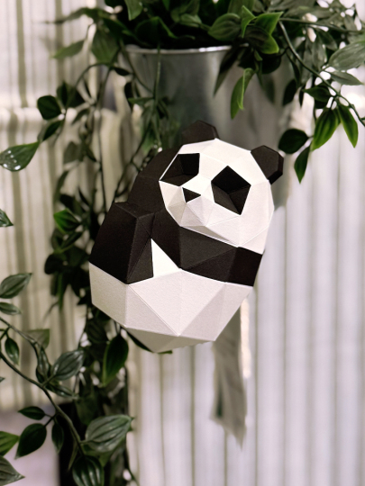 Papercraft panda debout 3D origami - kit à assembler