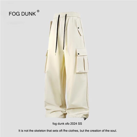 
[Double-sided cotton trousers with the same style] FOG DUNK overalls autumn and winter straight-leg versatile casual trousers for men and women