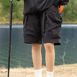Summer new outdoor leisure functional workwear five-point pants men's mountaineering straight shorts