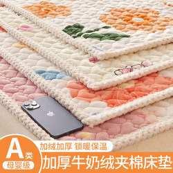2026 New Milk Velvet Mattress Bedroom Winter Thickened Soft Cushion Coral Velvet Tatami Student Dormitory Mattress Pad