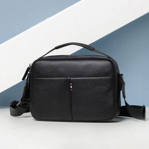
Trendy genuine leather men's crossbody bag casual men's bag first layer cowhide shoulder bag soft cowhide men's small handbag