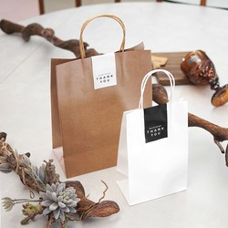 Small and Medium-Sized Kraft Paper Bags, Shopping Bags, Baking Tote Bags, Paper Bags, Milk Tea Bags, Paper-Based Coffee and Milk Tea Bags