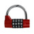 Red four-digit combination lock (non-tsa) 