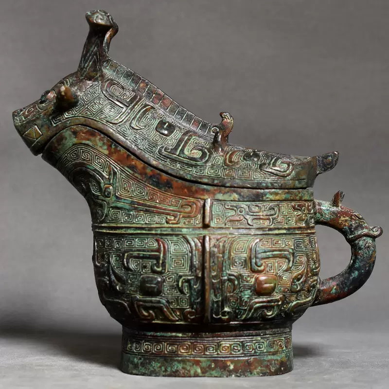 中国古美術 青銅器 禮器 罍 銘文 古代盛酒器 唐物 彫刻 祭祀