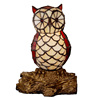 Hauty owl night light ornament tiffany colored glass handmade cute animals creative gifts for friends