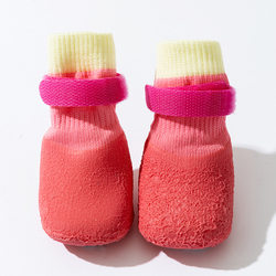 Dog Candy-Colored All-Season Waterproof Outdoor Socks Teddy Wear-Resistant Non-Slip Dog Shoes Cat Pet Dog Foot Covers