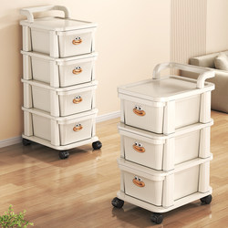 Snack Storage Rack, Floor-Standing Storage Box, Small Trolley, Household Multi-Layer Drawer-Type Storage Cabinet, Living Room Toy Storage Cabinet
