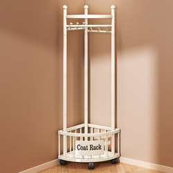 Corner Coat Rack, Floor-Standing Bedroom Household Clothes Rack, Movable Triangular Clothes Drying Rack, Simple Light Luxury Storage Rack