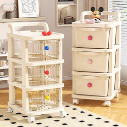 Trolley Storage Rack, Floor-Standing Drawer-Type Snack Rack, Household Multi-Layer Baby Storage Toy and Miscellaneous Storage Cabinet