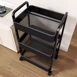 Kitchen Rack Floor-Standing Multi-Layer Storage Rack Fruit and Vegetable Basket Movable Multi-Functional Sundries Storage Rack