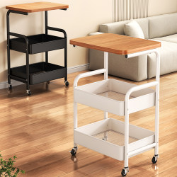 Trolley Storage Rack Kitchen Floor-Standing Multi-Layer Living Room Snack Rack Mobile Bathroom Toilet Storage Rack