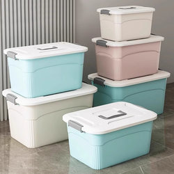 Plastic Storage Box, Small Household Storage Box for Clothes, Toys, Books, Dormitory Snacks and Miscellaneous Items
