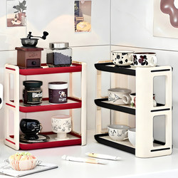 Cup Storage Rack, Tabletop Organizer, Water Cup and Tea Cup Holder, Coffee Table Kitchen Organizer, Multi-Layer Draining Rack