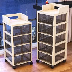 Trolley Storage Rack for Home Use, Floor-Standing Cosmetics and Snack Storage Rack, Drawer-Type Layered Living Room Miscellaneous Storage Cabinet