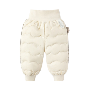 
2026 New Infant and Toddler Down Pants Warm Cotton Pants Belly Protection Thickened White Duck Down Boys' Trousers Girls' Pants