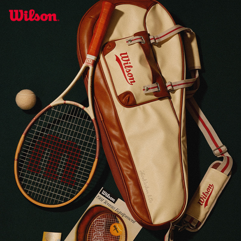 Wilson Retro Tennis Shoulder Bag Large Capacity