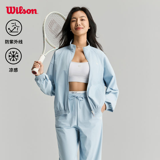 
Wilson Wilson's 26th Spring New Women's Sunscreen Cool Breathable Tennis Sports Woven Top Jacket