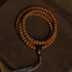 Original Seed Original Pile Coiled Dragon Pattern Small Diamond Bracelet For Men And Women 108 Wenwan Bracelet Natural Bodhi Seed Rosary