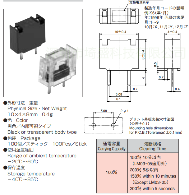 Daito Micro Fusibile LM10 (1A) 1 Amp FANUC (fusibile LM) Nero 48V - Foto 11
