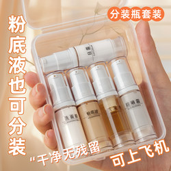 Vacuum Dispensing Bottle Travel Portable Set for Skincare Cosmetics, Lotion, Foundation Liquid Sample, Press-Type Spray Empty Bottle