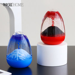 Internet-Famous Volcano Eruption Oil Drop Hourglass Timer, Creative Stress-Relief Desktop Decoration Toy, Graduation Gift