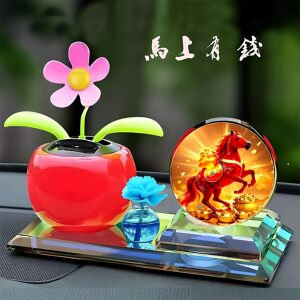 
2026 Solar Energy Successful Car Decoration Car Perfume Decoration Lucky Rocking Flower Creative