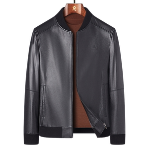 
[Premium selection of first-layer cowhide] Montagut spring men's genuine leather jacket baseball collar leather jacket casual fashion jacket J