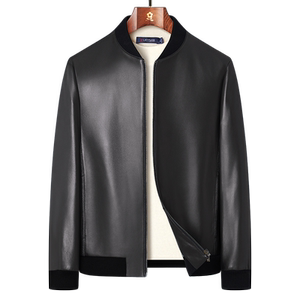
[Premium Sheep Leather] Montagut 26 Spring Men's Genuine Leather Baseball Collar Leather Jacket Fashionable Jacket Jacket Versatile J