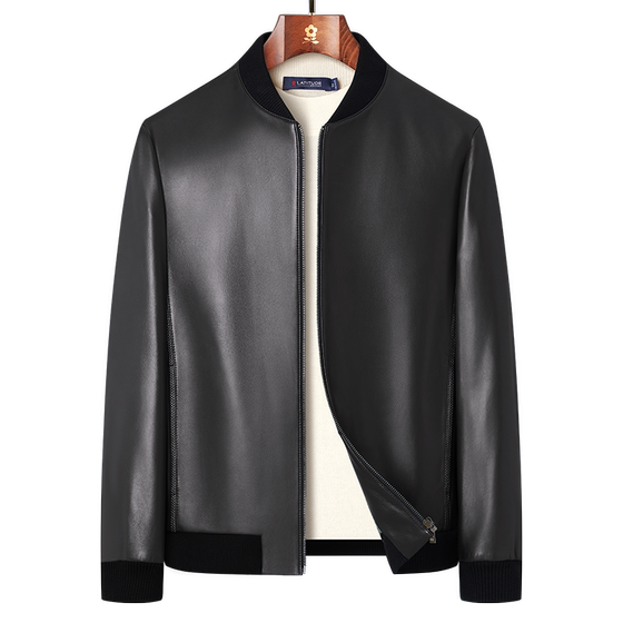 
[Premium Sheep Leather] Montagut 26 Spring Men's Genuine Leather Baseball Collar Leather Jacket Fashionable Jacket Jacket Versatile J